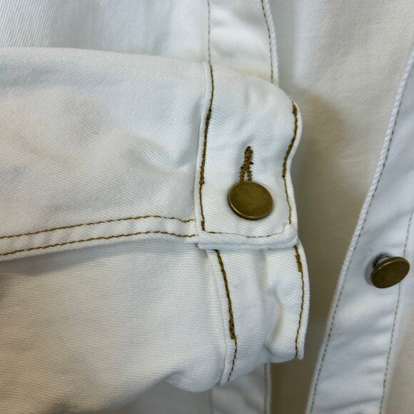 Legoe Heritage Rome denim White maternity shirt dress Women’s size 6 (Medium) - Picture 8 of 10